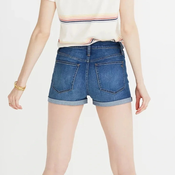 Madewell Roadtripper Distressed Denim Jean Shorts Size 24 - Picture 9 of 13
